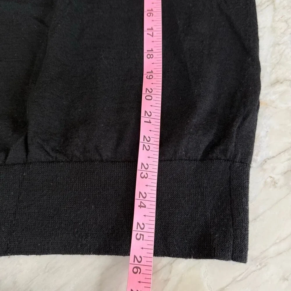 AllSaints Mode 100% Merino Wool Crewneck Sweater black men’s size S